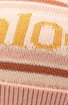 Детского шапка CHLOÉ светло-розового цвета, арт. C11166 | Фото 3 (Материал: Текстиль, Хлопок; Статус проверки: Проверена категория)