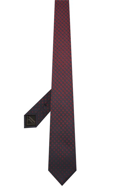 Мужской шелковый галстук BRIONI темно-синего цвета, арт. 061Q00/01408 | Фото 2 (Материал: Текстиль, Шелк; Принт: С принтом)