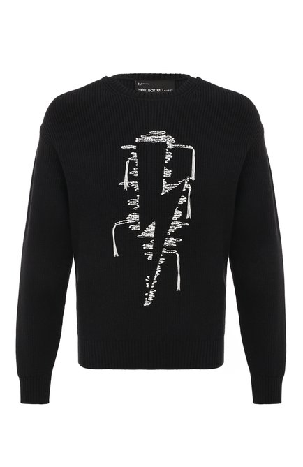 Мужской свитер NEIL BARRETT черного цвета по цене 69950 руб., арт. PBMA159/V608 | Фото 1