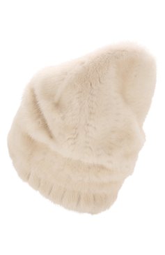 Женская шапка из меха норки FURLAND белого цвета, арт. 0013900110027300103 | Фото 2 (Материал: Натуральный мех)