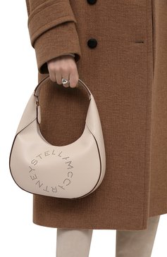 Женская сумка stella logo small STELLA MCCARTNEY кремвого цвета, арт. 700269/W8542 | Фото 2 (Сумки-технические: Сумки top-handle; Материал: Текстиль, Экокожа; Размер: small)