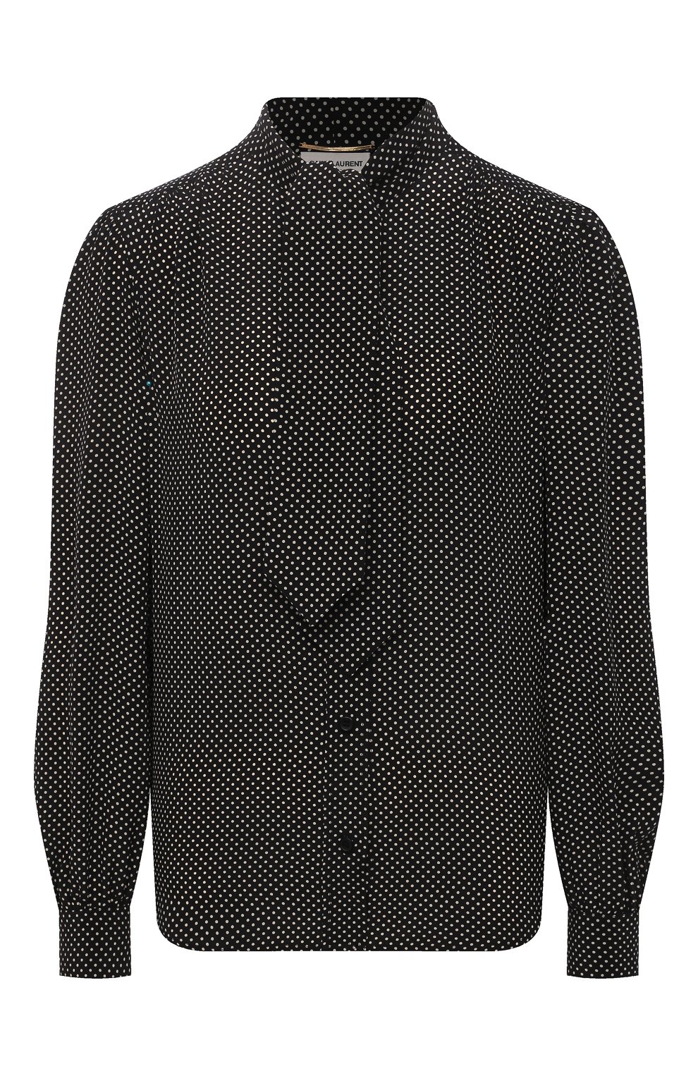 Шелковая блузка Saint Laurent черного цвета