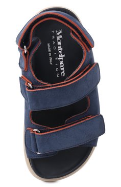 Мужского кожаные сандалии MONTELPARE TRADITION синего цвета, арт. MT10303/M0RBID0NE/18-27 | Фото 4 (Региональные ограничения белый список (Axapta Mercury): Не проставлено; Нос: Не проставлено)