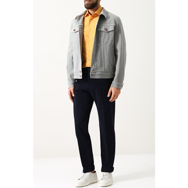 фото Хлопковая рубашка с воротником кент zilli