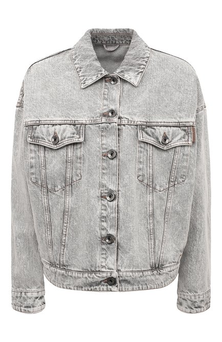 Женская джинсовая куртка BRUNELLO CUCINELLI светло-серого цвета по цене 277500 руб., арт. MA0952984 | Фото 1