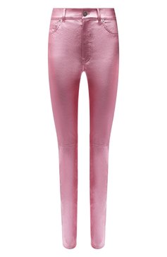 Женские кожаные брюки SAINT LAURENT розового цвета, арт. 619744/YC2XG | Фото 1 (Стили: Гламурный; Длина (брюки, джинсы): Стандартные; Женское Кросс-КТ: Брюки-одежда, Кожаные брюки; Региональные ограничения белый список (Axapta Mercury): RU; Материал сплава: Проставлено; Материал внешний: Натуральная кожа; Драгоценные камни: Проставлено; Силуэт Ж (брюки и джинсы): Узкие; Материал подклада: Хлопок)