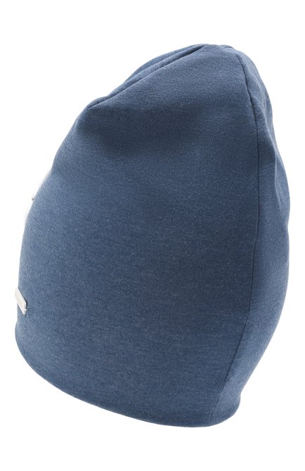 Детского хлопковая шапка IL TRENINO синего цвета, арт. 22 8093 | Фото 2 (Материал: Текстиль, Хлопок)
