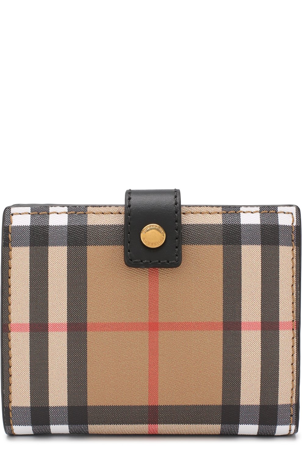 Женские кожаный кошелек в клетку BURBERRY черного цвета, арт. 4073431 | Фото 1 (Материал: Натуральная кожа; Статус проверки: Проверено, Проверена категория; Кросс-КТ: другое)