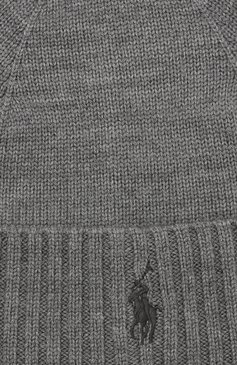 Мужская шерстяная шапка POLO RALPH LAUREN светло-серого цвета, арт. 710761415 | Фото 3 (Материал: Текстиль, Шерсть; Кросс-КТ: Трикотаж; Материал сплава: Проставлено, Проверено; Нос: Не проставлено; Статус проверки: Проверено, Проверена категория)