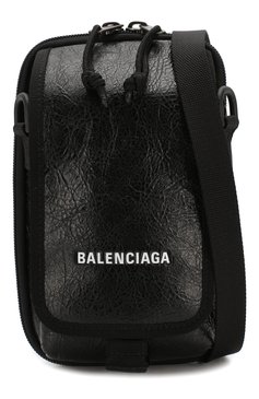 Мужская кожаная сумка explorer BALENCIAGA черного цвета, арт. 593329/DB9C5 | Фото 5 (Материал: Натуральная кожа; Размер: mini; Ремень/цепочка: На ремешке)