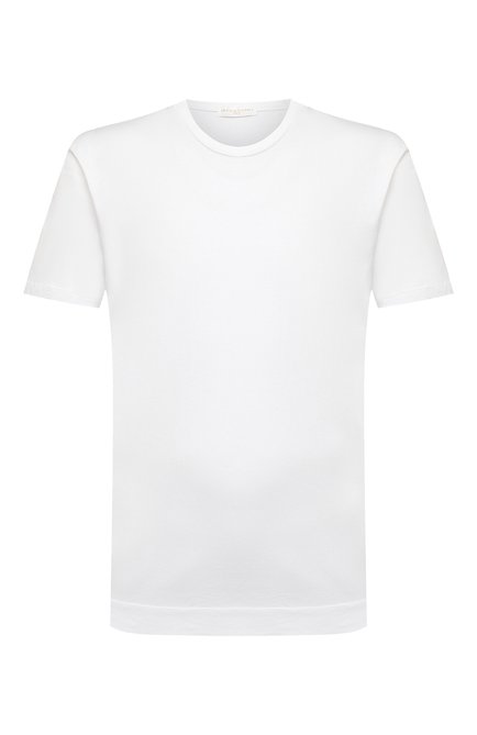 М ужская хлопковая футболка DANIELE FIESOLI белого цвета, арт. DF 0627 | Фото 1 (Материал внешний: Хлопок; Рукава: Короткие; Длина (для топов): Стандартные; Принт: Без принта; Стили: Кэжуэл)
