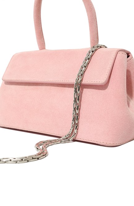 Женская сумка liza RUBEUS MILANO розового цвета, арт. 015/20D | Фото 2 (Ремень/цепочка: На ремешке; Размер: mini; Материал: Натуральная кожа)