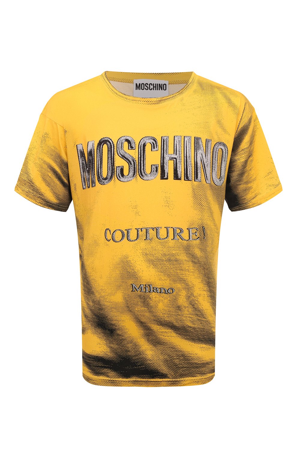 Хлопковая футболка Moschino цвет жёлтый