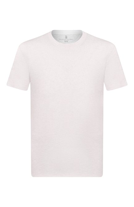 Мужская хлопковая футболка  BRUNELLO CUCINELLI кремвого цвета по цене 43750 руб., арт. M0T611308 | Фото 1