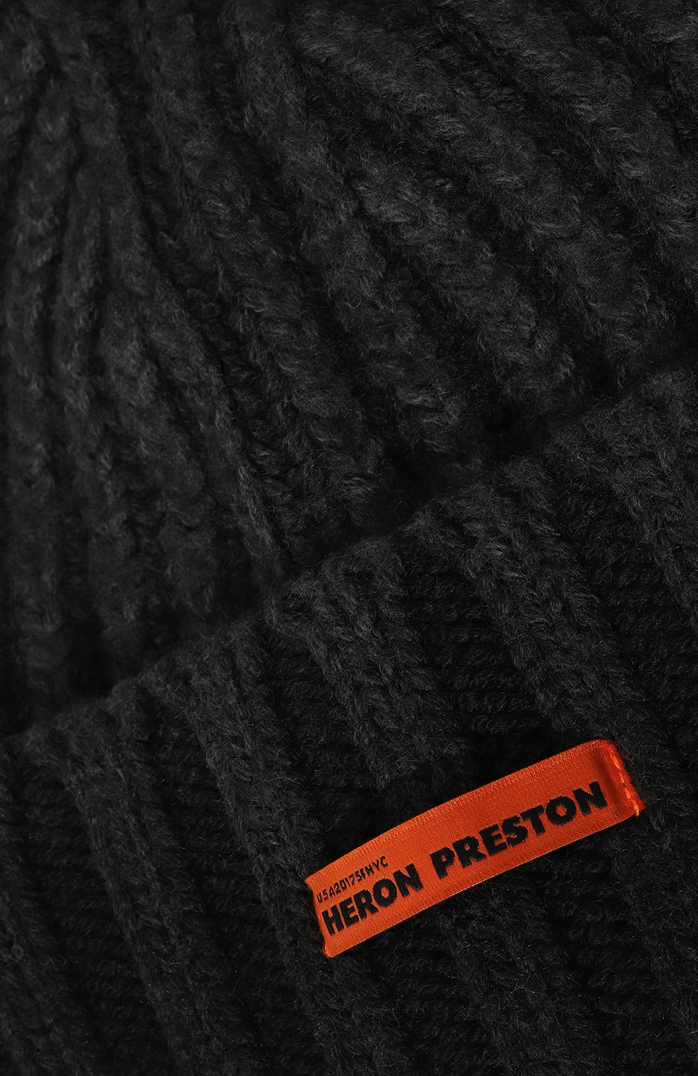 Мужская шерстяная шапка HERON PRESTON темно-серого цвета, арт. HMLC007F22KNI0011100 | Фото 3 (Кросс-КТ: Трикотаж)