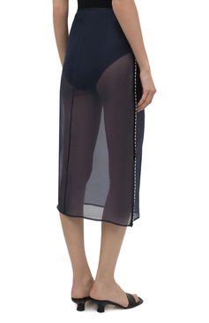 Женская шелковая юбка JIL SANDER темно-синего цвета, арт. JSWS356480-WS282500 | Фото 4 (Материал внешний: Шелк; Стили: Гламурный; Региональные ограничения белый список (Axapta Mercury): RU; Женское Кросс-КТ: Юбка-одежда; Длина Ж (юбки, платья, шорты): Миди)