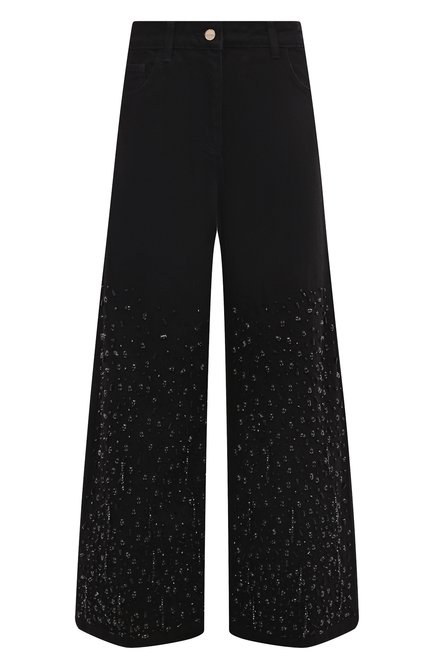Женские джинсы BLUGIRL черного цвета, арт. RF3107/D4862 | Фото 1 (Материал внешний: Хлопок; Драгоценные камни: Проставлено; Длина (брюки, джинсы): Стандартные; Материал сплава: Проставлено)