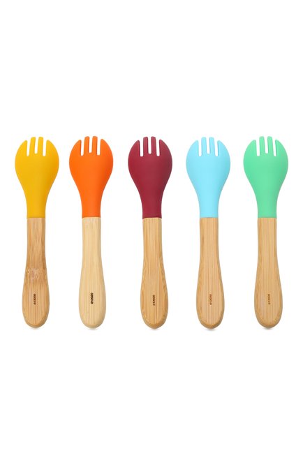 Детского набор из пяти вилок AVANCHY разноцветного цвета, арт. TF5 | Фото 2 (Кросс-КТ: Посуда; Материал: Растительное волокно)