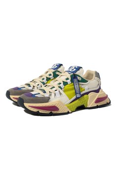 Мужские комбинированные кроссовки air master DOLCE & GABBANA разноцветного цвета, арт. CS1984/AQ939 | Фото 1 (Материал внешний: Текстиль; Материал внутренний: Натуральная кожа, Текстиль; Стили: Гранж; Материал утеплителя: Без утеплителя; Подошва: Массивная)