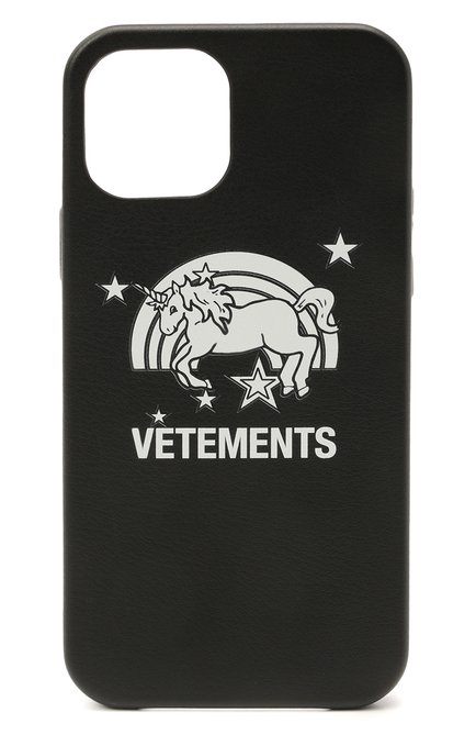 Чехол для iphone 12/12 pro VETEMENTS черного цвета, арт. UE51SA360B 2471/W/BLACK NEXT PR0 | Фото 1 (Материал: Пластик)