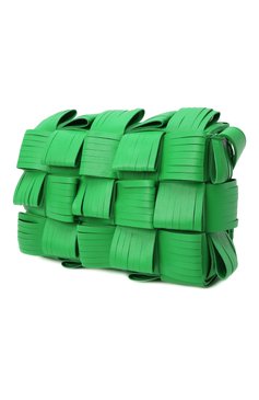Женская сумка cassette BOTTEGA VENETA зеленого цвета, арт. 680698/V1G71 | Фото 4 (Сумки-технические: Сумки через плечо; Материал: Натуральная кожа; Ремень/цепочка: На ремешке; Размер: small)
