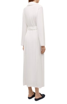 Женский хлопковый халат LOUIS FERAUD белого цвета, арт. 3883035 | Фото 4 (Материал внешний: Хлопок)
