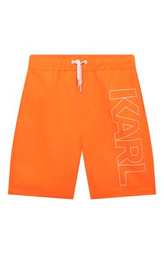 Детские плавки-шорты KARL LAGERFELD KIDS оранжевого цвета, арт. Z20055 | Фото 1 (Кросс-КТ: Пляж; Материал внешний: Синтетический материал; Региональные ограничения белый список (Axapta Mercury): RU; Ростовка одежда: 9 лет | 134 см, 12 лет | 152 см, 13 - 15 лет | 158 см, 16 лет | 164 см, 7 лет | 122 см)