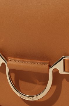 Женская сумка 110 small BORBONESE светло-коричневого цвета, арт. 923021 | Фото 3 (Сумки-технические: Сумки top-handle; Материал: Натуральная кожа)
