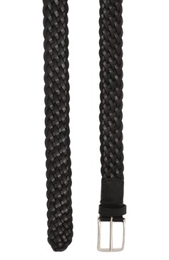 Мужской кожаный ремень CORNELIANI черного цвета, арт. 91V309-3120833 | Фото 3 (Случай: Повседневный; Материал: Натуральная кожа; Материал сплава: Проставлено; Нос: Не проставлено)