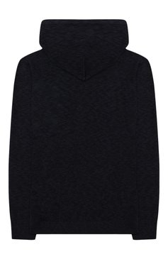 Детский худи из шерсти и хлопка STONE ISLAND темно-синего цвета, арт. 7516521D1/14 | Фото 2 (Материал внешний: Шерсть, Хлопок; Рукава: Длинные; Мальчики Кросс-КТ: Толстовка-одежда, Худи-одежда; Ростовка одежда: 16 лет | 164 см)