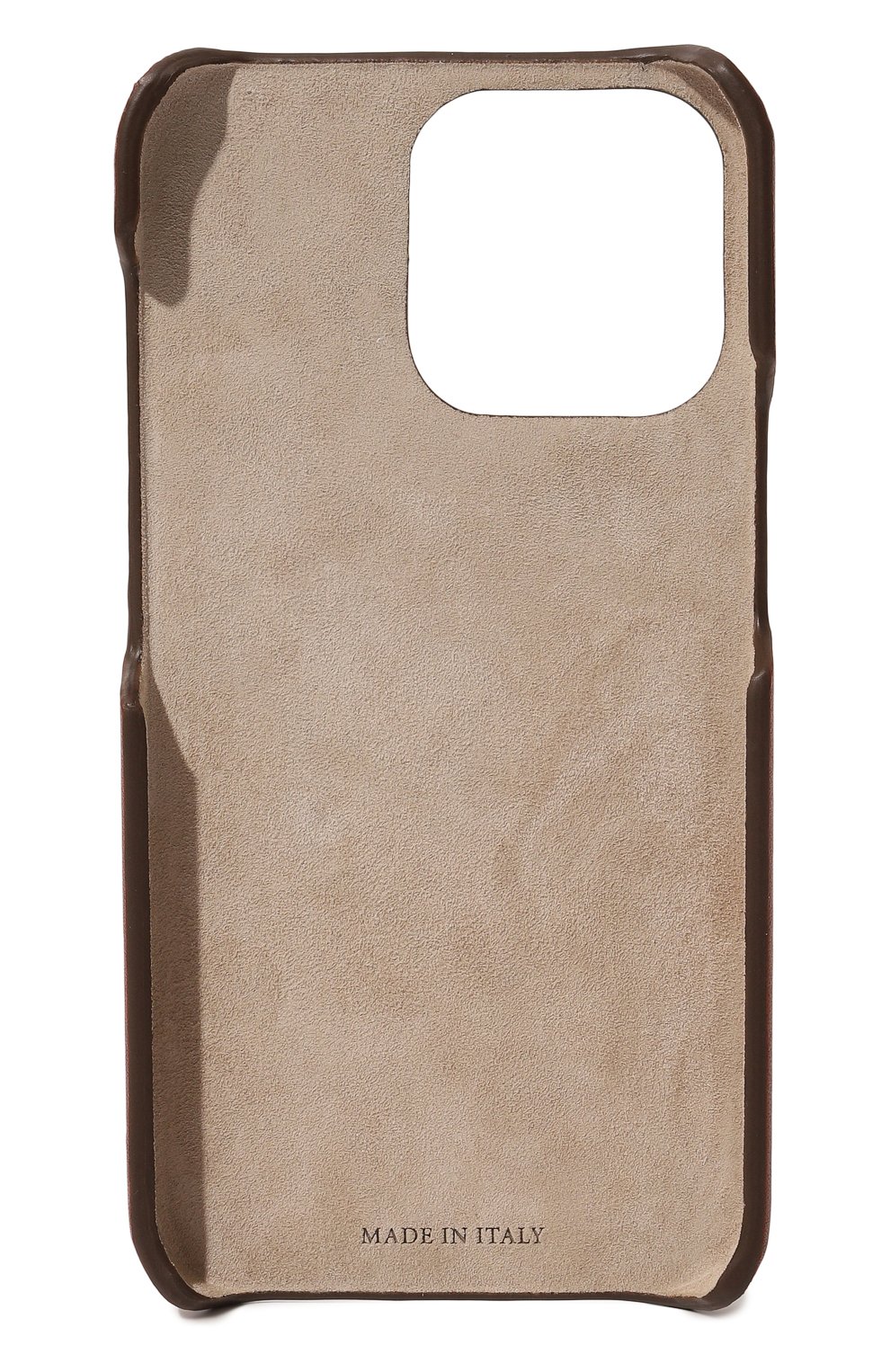 Кожаный чехол для iphone 13 pro BRUNELLO CUCINELLI коричневого цвета, арт. MLLIB13P | Фото 2 (Женское Кросс-КТ: Кожа iPhone)