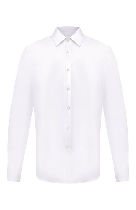 Мужская хлопковая рубашка PRADA белого цвета по цене 70000 руб., арт. UCM608-F62-F0009 | Фото 1