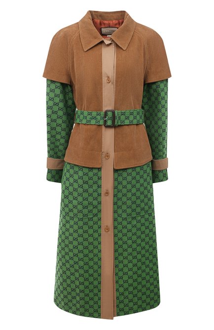 Женское комбинированное пальто GUCCI разноцветного цвета по цене 375480 руб., арт. 652306 Z8AO6 | Фото 1