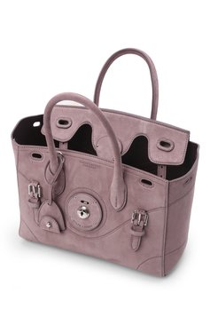 Женская сумка ricky 27 RALPH LAUREN сиреневого цвета, арт. 435862367 | Фото 5 (Сумки-технические: Сумки top-handle; Размер: medium; Материал: Натуральная кожа, Натуральная замша)