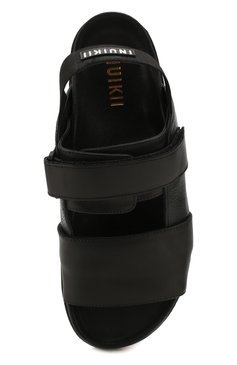 Мужские кожаные сандалии INUIKII черного цвета, арт. 50105-23 | Фото 5 (Материал внешний: Кожа; Материал внутренний: Натуральная кожа; Материал сплава: Проставлено; Нос: Не проставлено)