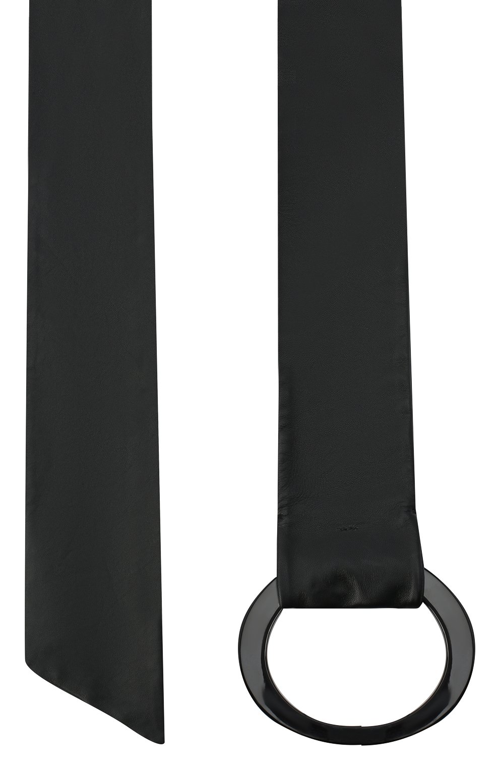 Женский кожаный ремень GIORGIO ARMANI черного цвета, арт. Y1I219/YTG3X | Фото 2 (Материал: Натуральная кожа; Материал сплава: Проставлено; Нос: Не проставлено)