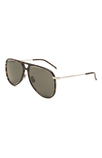 Женские  солнцезащитные очки SAINT LAURENT темно-коричневого цвета, арт. CLASSIC 11 RIM | Фото 1 (Тип очков: С/з; Очки форма: Авиаторы)