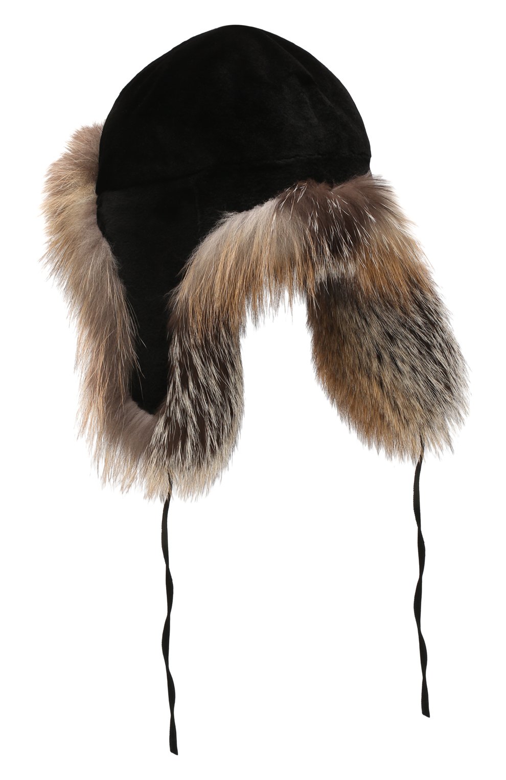 Мужская шапка-ушанка из меха норки и лисы FURLAND светло-коричневого цвета, арт. 0090909850028300059 | Фото 5 (Материал: Натуральный мех)