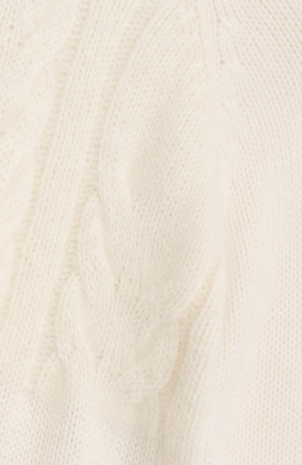 Детское кашемировое платье с фактурным узором LORO PIANA белого цвета, арт. FAG3913 | Фото 3 (Материал внешний: Шерсть, Кашемир; Рукава: Длинные; Случай: Повседневный; Материал сплава: Проставлено, Проверено; Статус проверки: Проверено, Проверена категория; Девочки Кросс-КТ: Платье-одежда; Драгоценные камни: Проставлено)