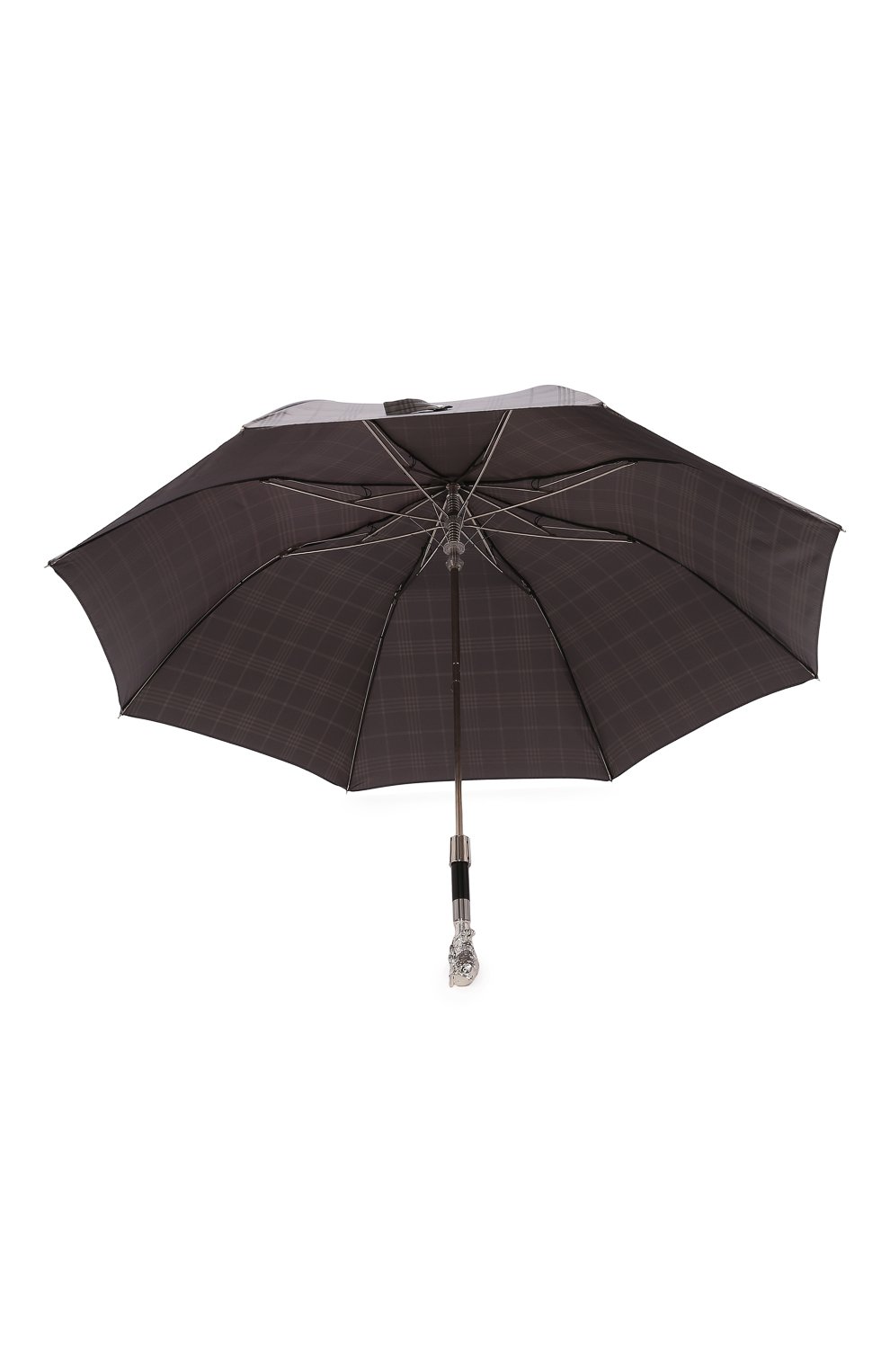 Мужской складной зонт PASOTTI OMBRELLI серого цвета, арт. 64S/RAS0 6434/9/W44/T | Фото 3 (Материал: Текстиль, Синтетический материал, Металл)