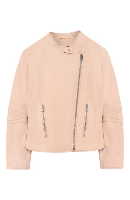 Детская кожаная куртка EMPORIO ARMANI розового цвета, арт. 5BB01P/5BP01 | Фото 1 (Рукава: Длинные; Материал подклада: Синтетический материал; Материал внешний: Кожа, Натуральная кожа; Кросс-КТ: Сезон: демисезон; Ростовка одежда: 10 - 11 лет | 140 - 146см, 13 - 15 лет | 158 см, 16 лет | 164 см, 4 года | 104 см, 5 лет | 110 см, 6 лет | 116 см, 7 лет | 122 см, 8 лет | 128 см)