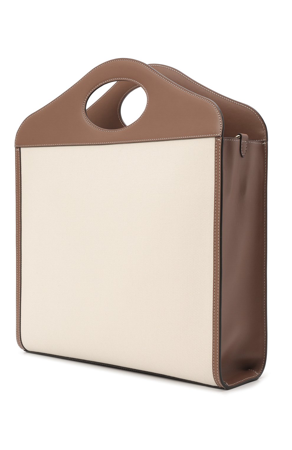 Женская сумка pocket BURBERRY бежевого цвета, арт. 8039362 | Фото 4 (Сумки-технические: Сумки top-handle; Материал: Текстиль; Размер: large)