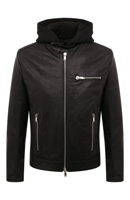 Мужская кожаная куртка DONDUP черного цвета по цене 103500 руб., арт. UJ903/PL0392U XXX | Фото 1