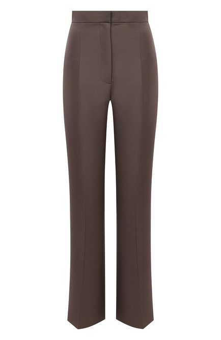 Женские брюки из шерсти и шелка LOW CLASSIC коричневого цвета по цене 52450 руб., арт. L0W21FW_TR01LK | Фото 1