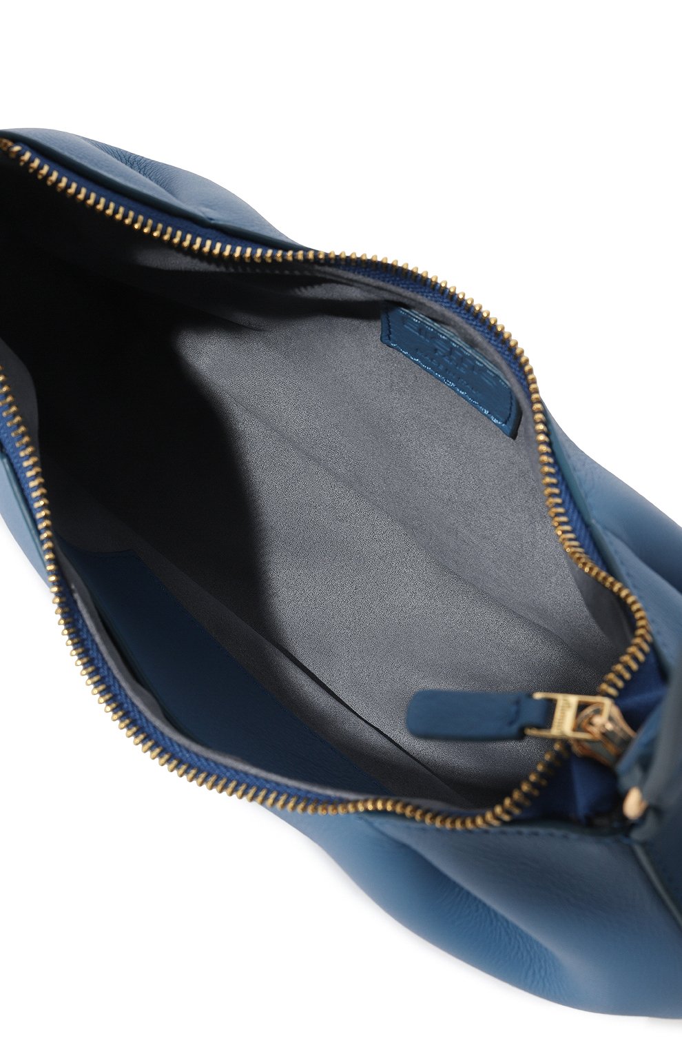 Женская сумка dimple moon small ELLEME голубого цвета, арт. DIMPLE M00N SMALL/LEATHER | Фото 5 (Сумки-технические: Сумки top-handle; Материал: Натуральная кожа; Размер: small)