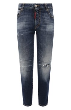 Женские джинсы DSQUARED2 синего цвета, арт. S75LB0747/S30685 | Фото 1 (Кросс-КТ: Деним; Длина (брюки, джинсы): Стандартные; Стили: Гранж; Материал сплава: Проставлено; Материал внешний: Хлопок, Деним; Драгоценные камни: Проставлено; Силуэт Ж (брюки и джинсы): Скинни)