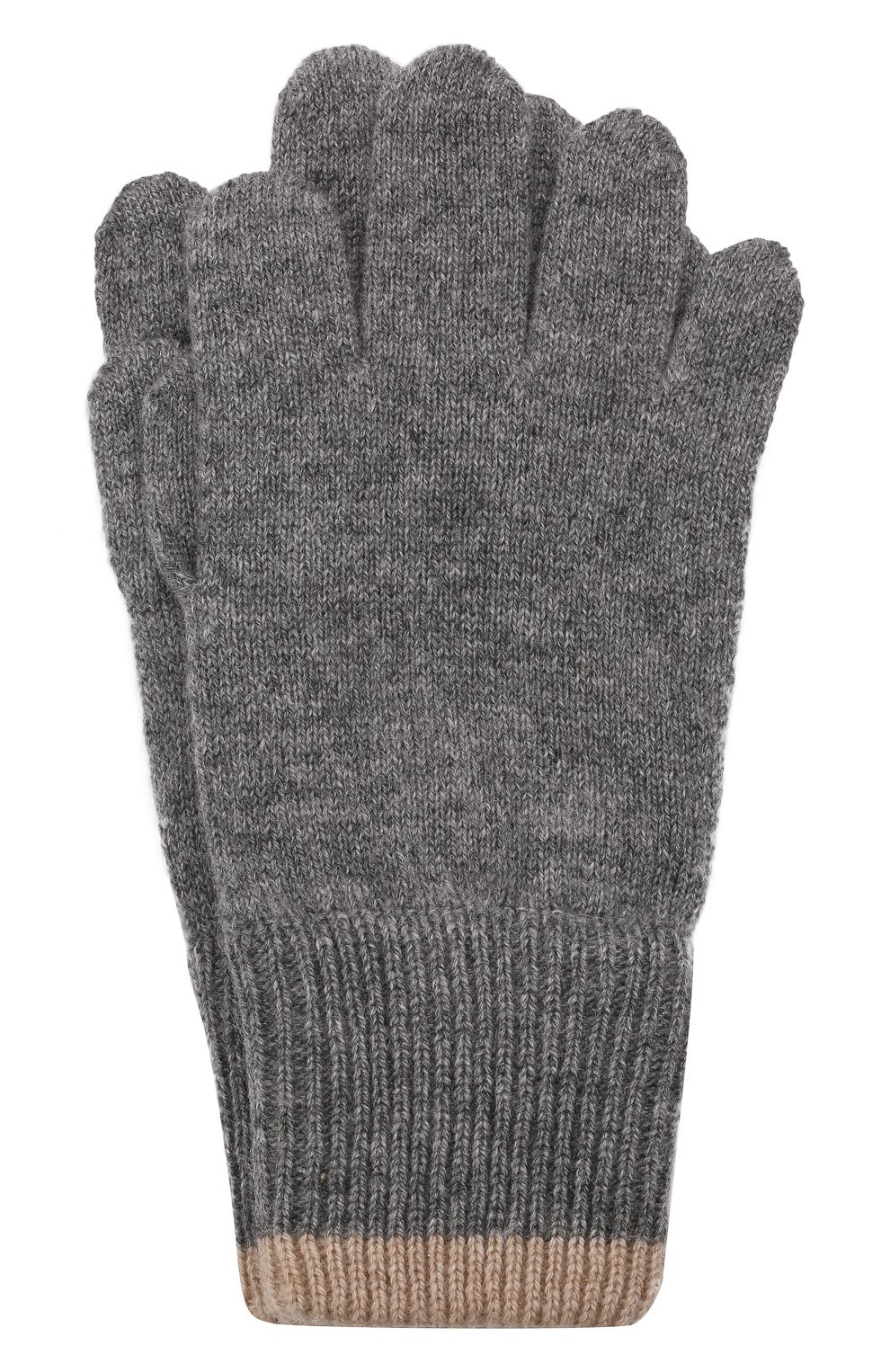 Детские кашемировые перчатки BRUNELLO CUCINELLI серого цвета, арт. B22M90100C | Фото 1 (Материал: Текстиль, Кашемир, Шерсть; Материал сплава: Проставлено; Нос: Не проставлено)
