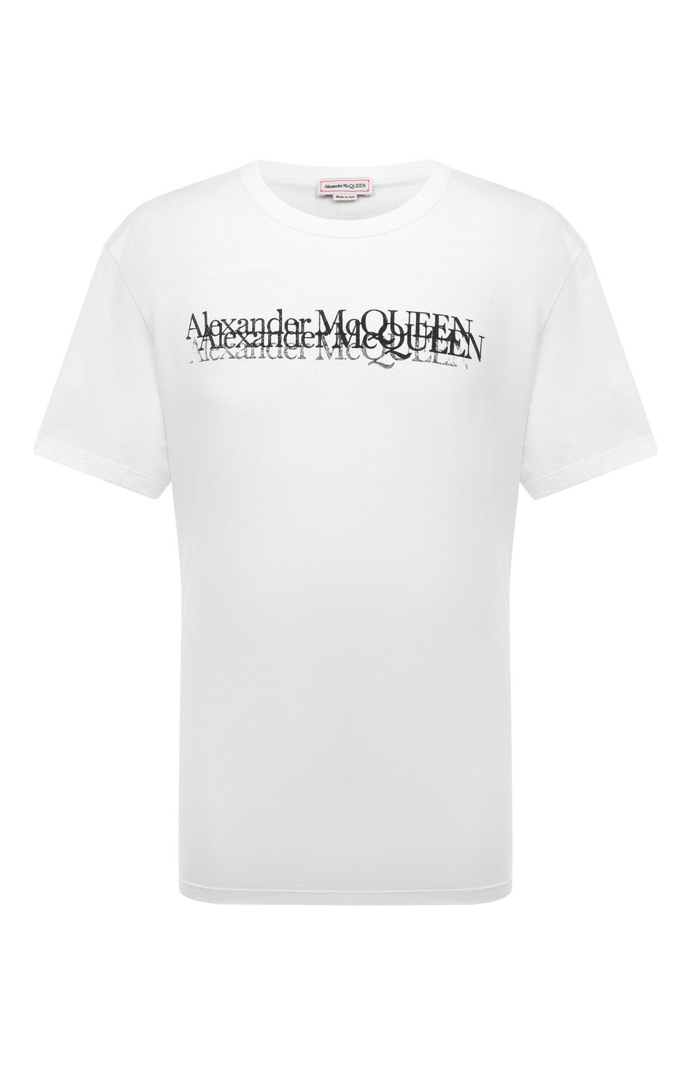 Хлопковая футболка Alexander McQueen скидки