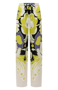 Женские шелковые брюки VALENTINO разноцветного цвета, арт. VB3RB45567H | Фото 1 (Длина (брюки, джинсы): Удлиненные; Материал внешний: Шелк; Женское Кросс-КТ: Брюки-одежда; Силуэт Ж (брюки и джинсы): Прямые; Региональные ограничения белый список (Axapta Mercury): RU; Материал сплава: Проставлено; Драгоценные камни: Проставлено; Стили: Романтичный)