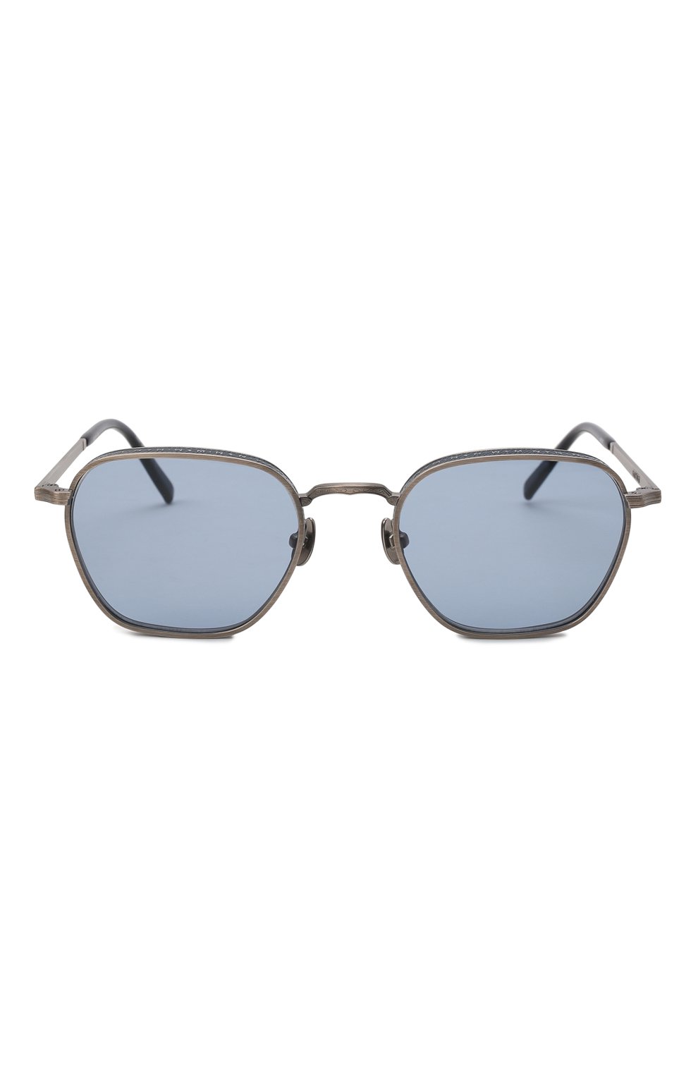 Женские солнцезащитные очки MATSUDA голубого цвета, арт. M3101 AS-NVY | Фото 4 (Кросс-КТ: С/з-унисекс; Тип очков: С/з; Очки форма: Круглые; Оптика Гендер: оптика-унисекс)